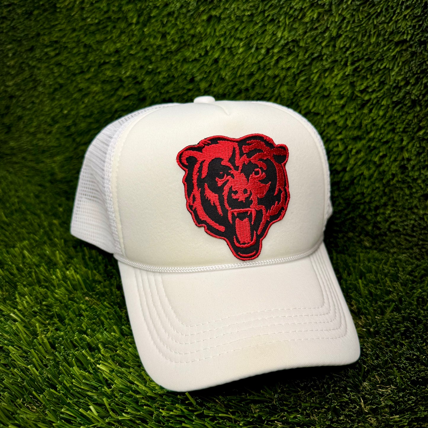 Chicago Bears Black/Red Logo Trucker Hat