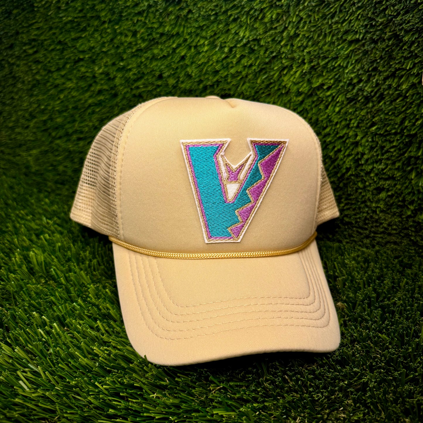 Arizona Diamondbacks Upside Down Teal Logo Trucker Hat