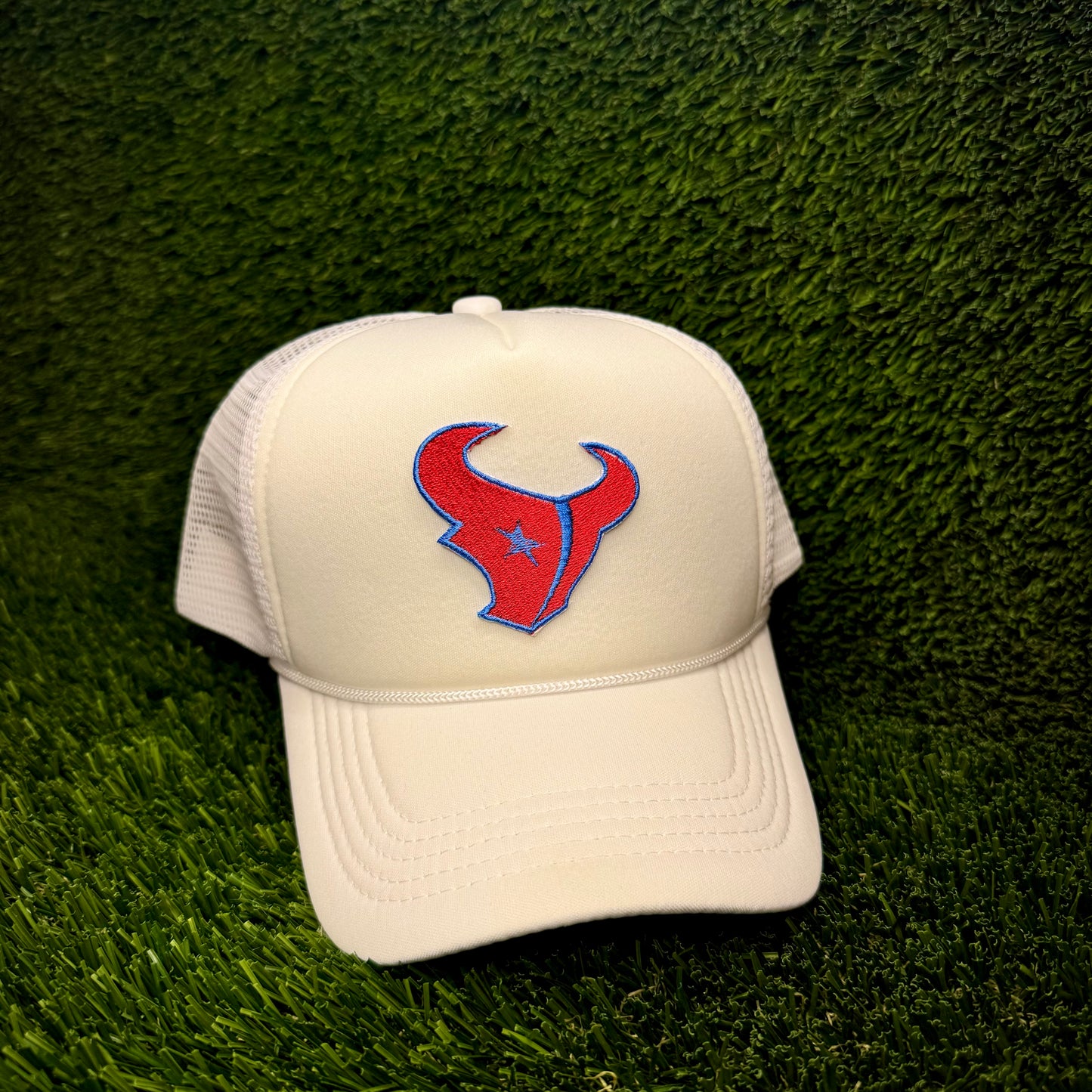 Houston Texans Red/Blue Logo Trucker Hat