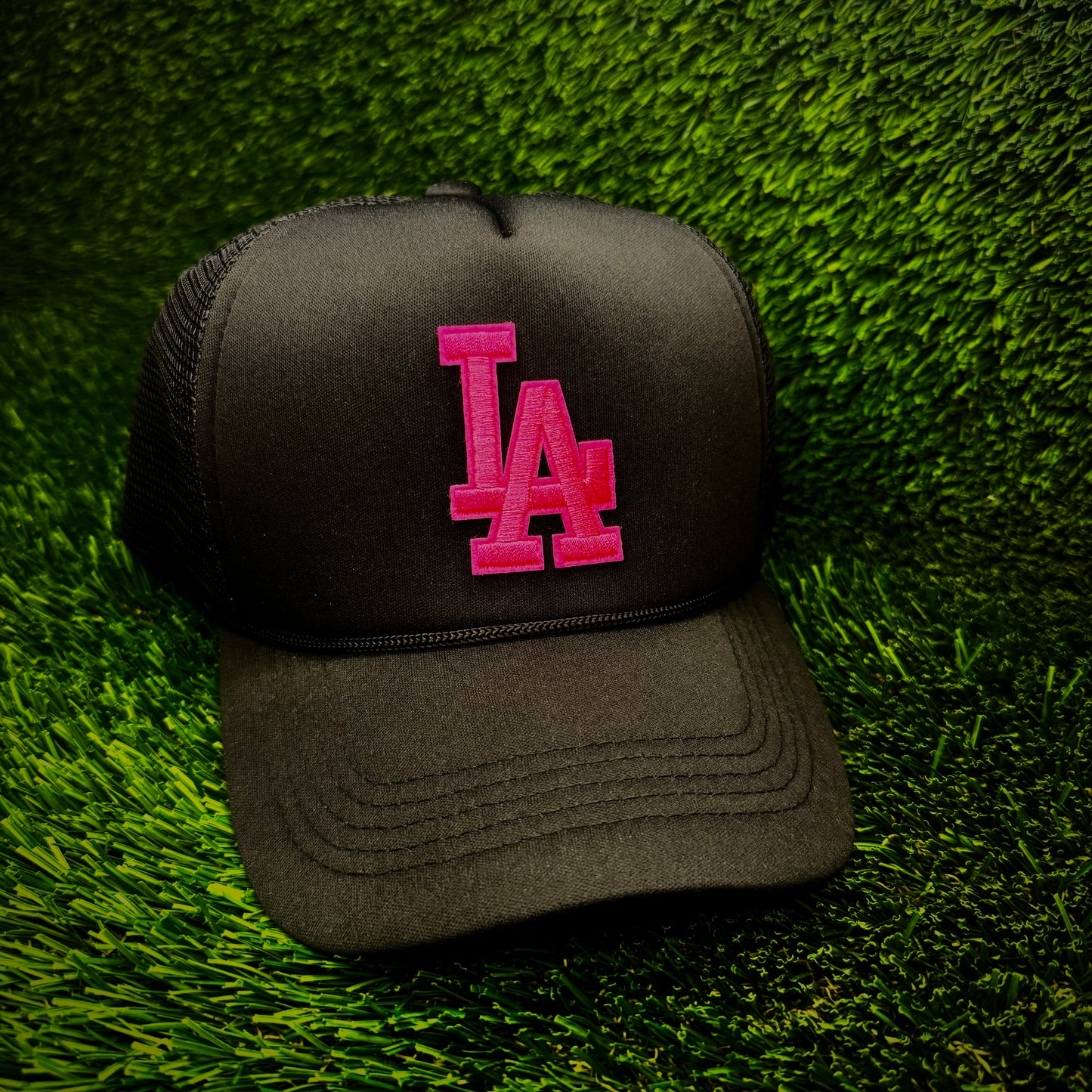 Los Angeles Dodgers Pink LA Logo Trucker Hat