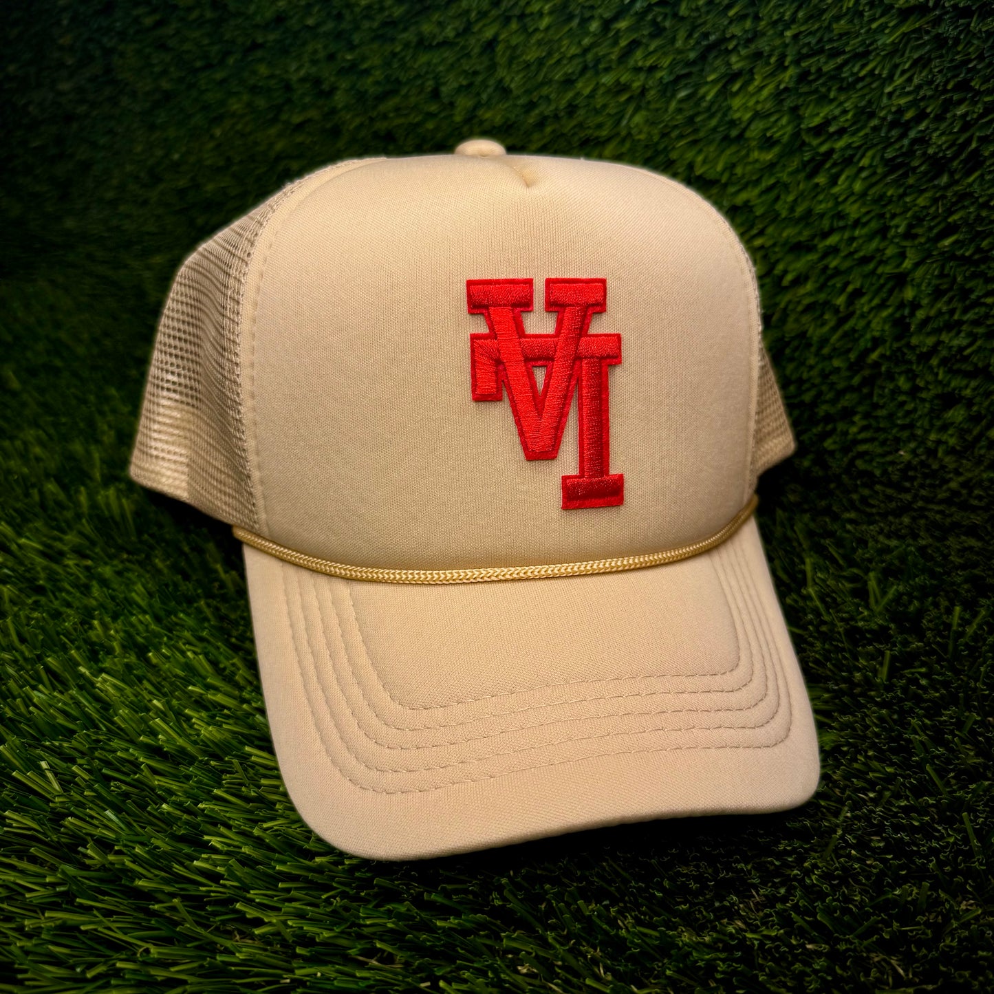 Los Angeles Dodgers Upside Down Red LA Logo Trucker Hat