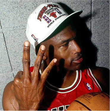 Chicago Bulls 1993 “Threepeat” Logo Trucker Hat