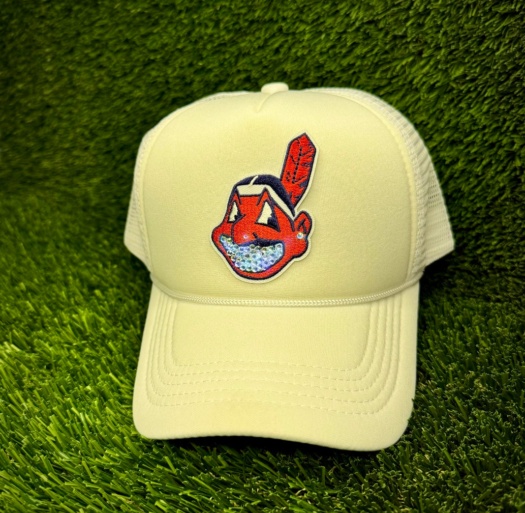 Iced Out Cleveland Indians Trucker Hat