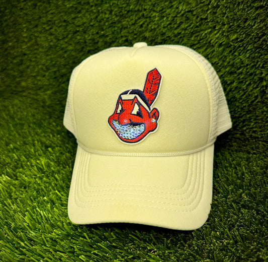 Iced Out Cleveland Indians Trucker Hat