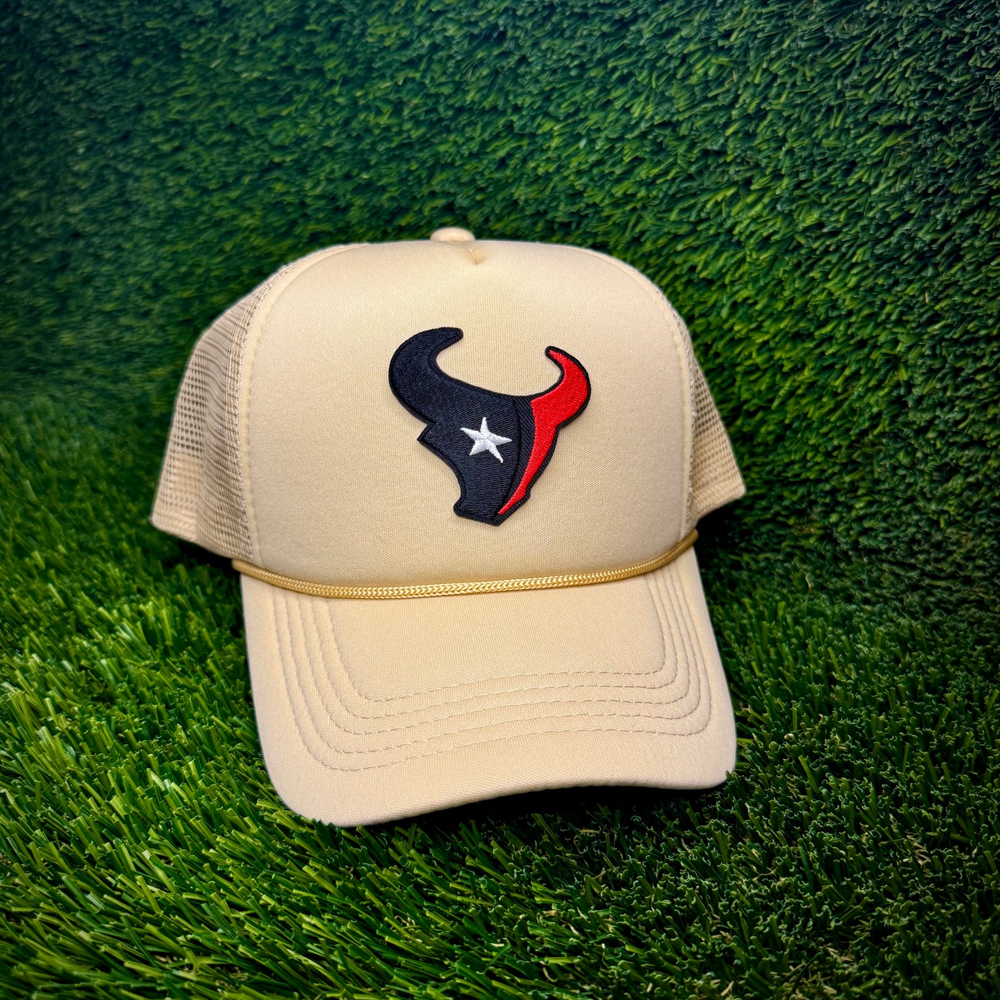 Houston Texans Black/Red Logo Trucker Hat