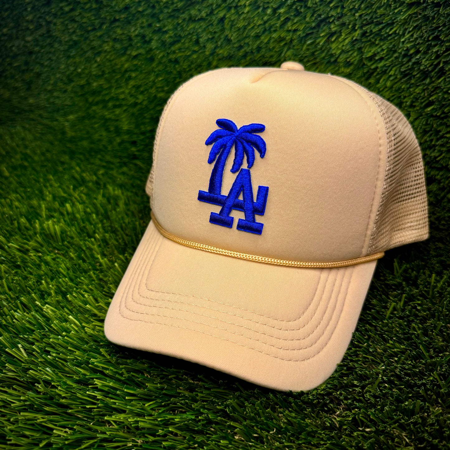 Los Angeles Dodgers LA Blue Palm Tree Trucker Hat