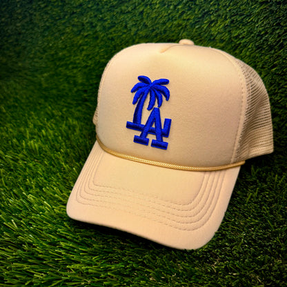 Los Angeles Dodgers LA Blue Palm Tree Trucker Hat