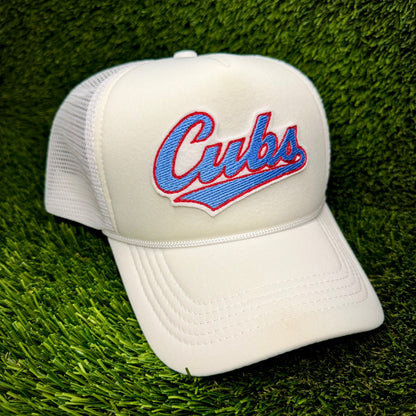 Chicago Cubs Light Blue/Red “Cubs” Trucker Hat