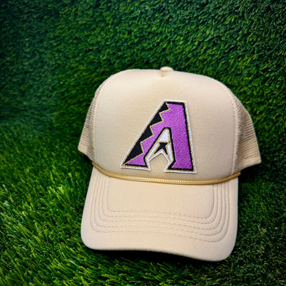Arizona Diamondbacks Purple/Black Logo Trucker Hat