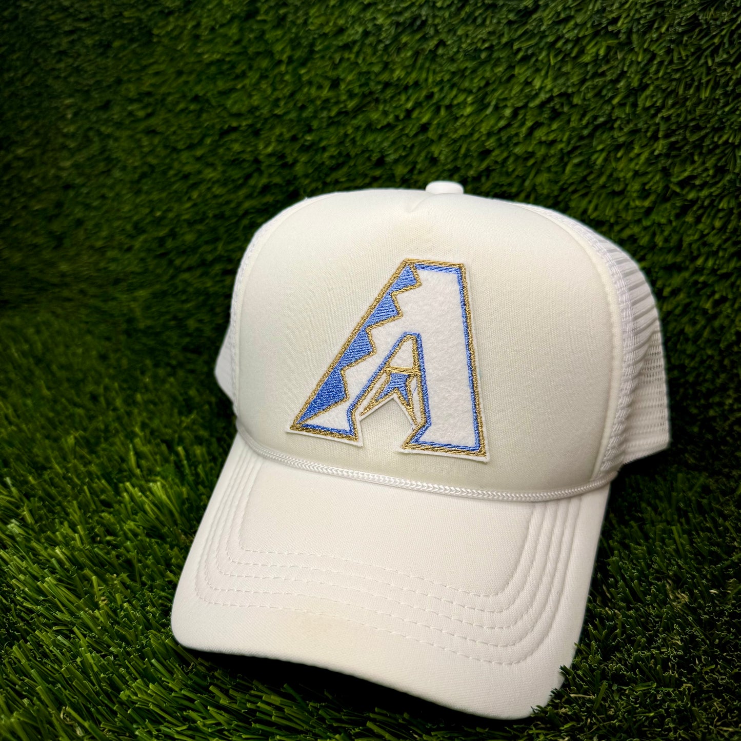 Arizona Diamondbacks White/Blue Logo Trucker Hat