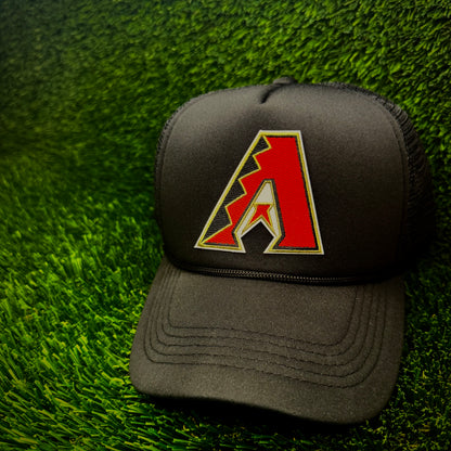 Arizona Diamondbacks Red Logo Trucker Hat