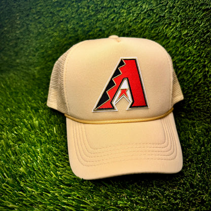 Arizona Diamondbacks Red Logo Trucker Hat