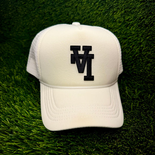 Los Angeles Dodgers Upside Down Black LA Logo Trucker Hat