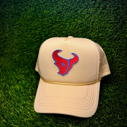Houston Texans Red/Blue Logo Trucker Hat