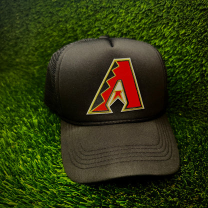 Arizona Diamondbacks Red Logo Trucker Hat