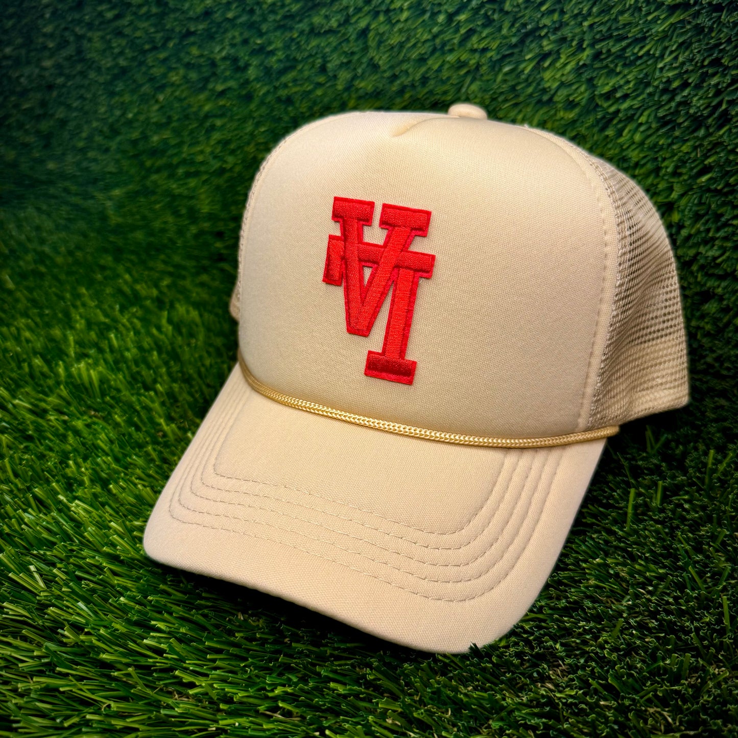 Los Angeles Dodgers Upside Down Red LA Logo Trucker Hat