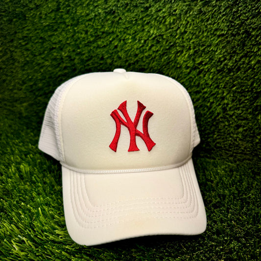 New York Yankees Red NY Trucker Hat