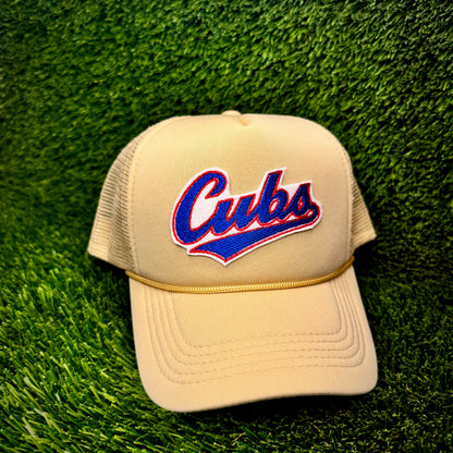 Chicago Cubs Blue/Red “Cubs” Trucker Hat