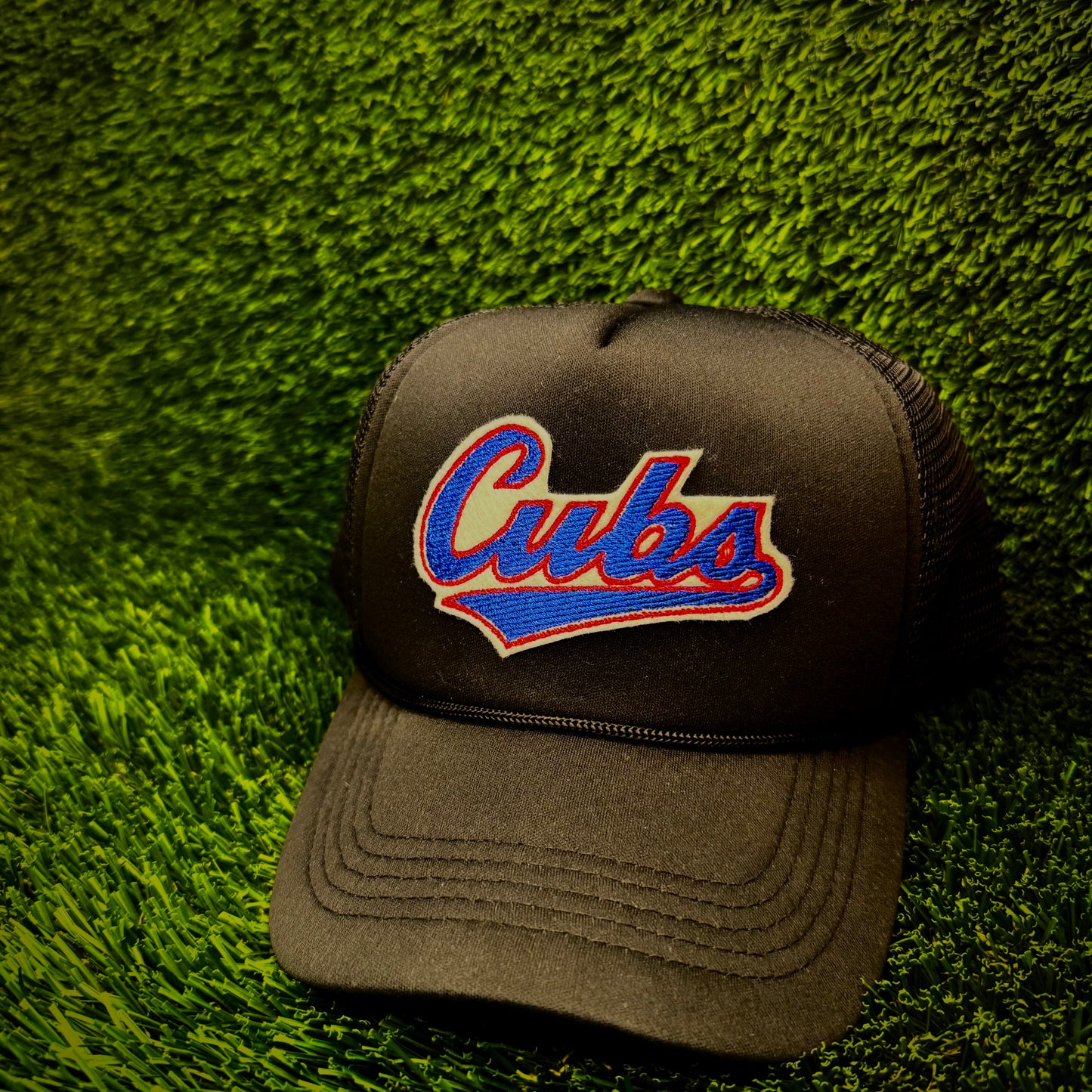 Chicago Cubs Blue/Red “Cubs” Trucker Hat