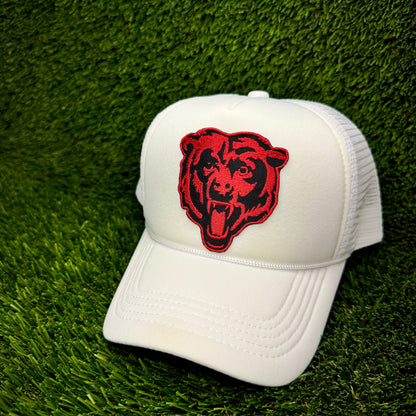 Chicago Bears Black/Red Logo Trucker Hat
