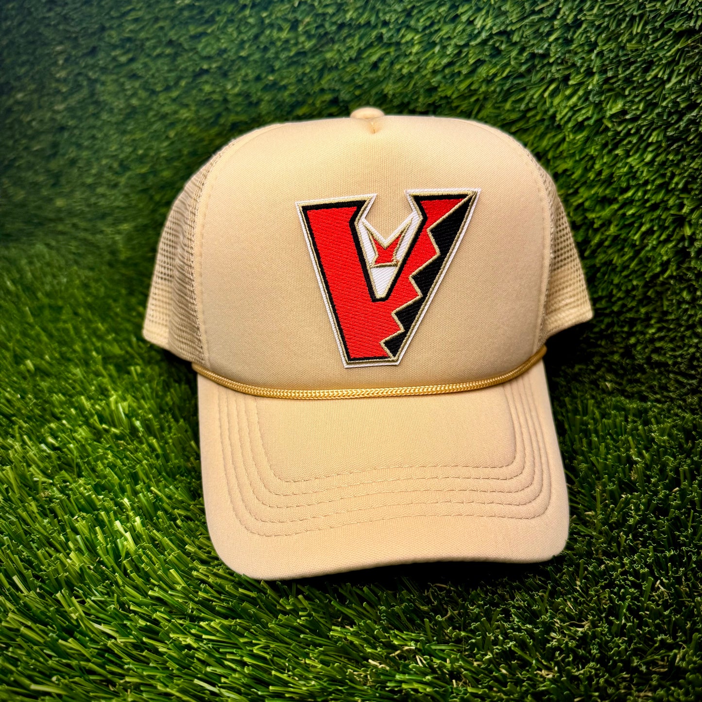 Arizona Diamondbacks Upside Down Red Logo Trucker Hat