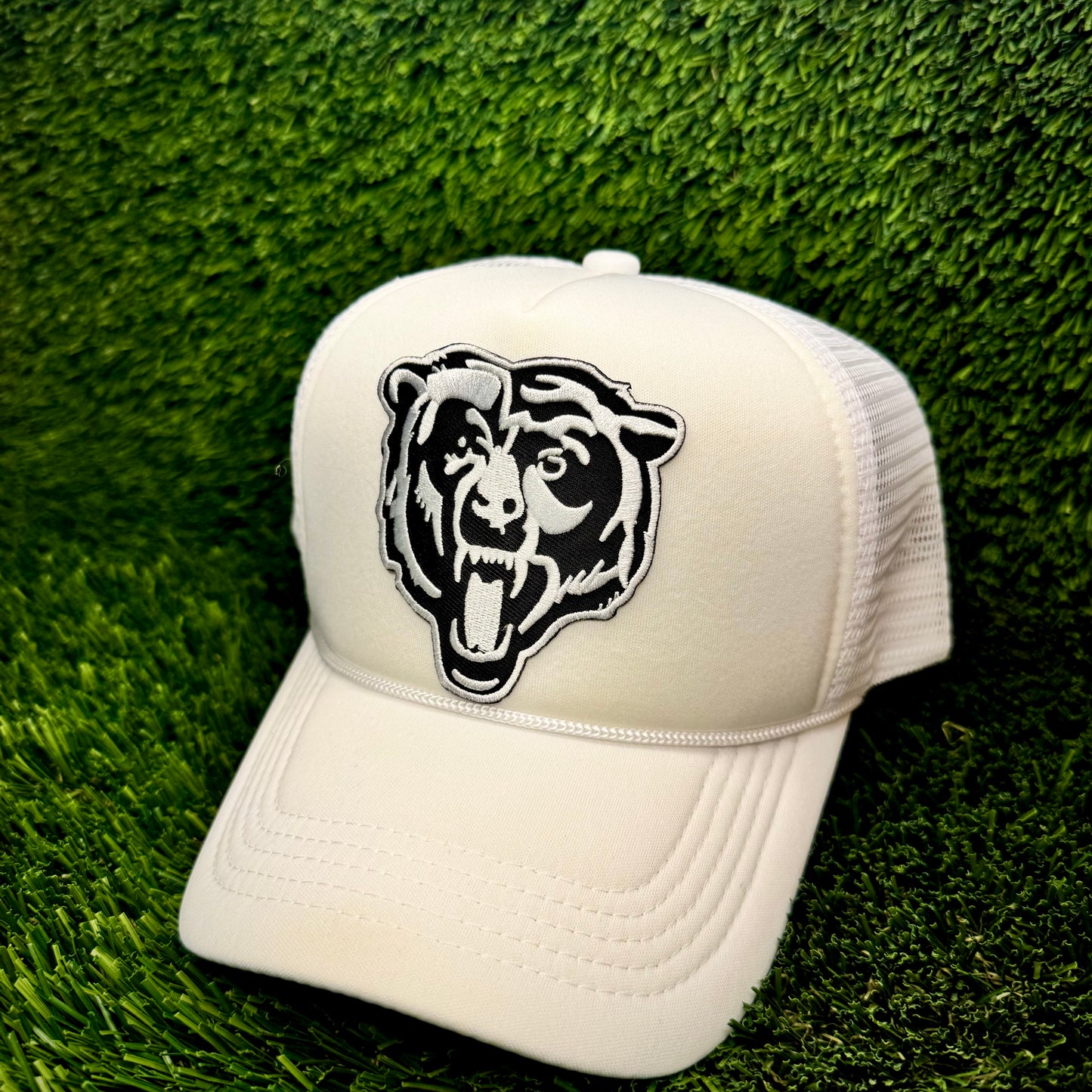 Chicago Bears Black/White Logo Trucker Hat