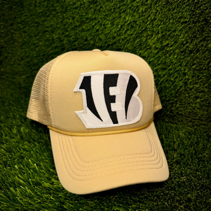 Cincinnati Bengals Ice White “B”Trucker Hat