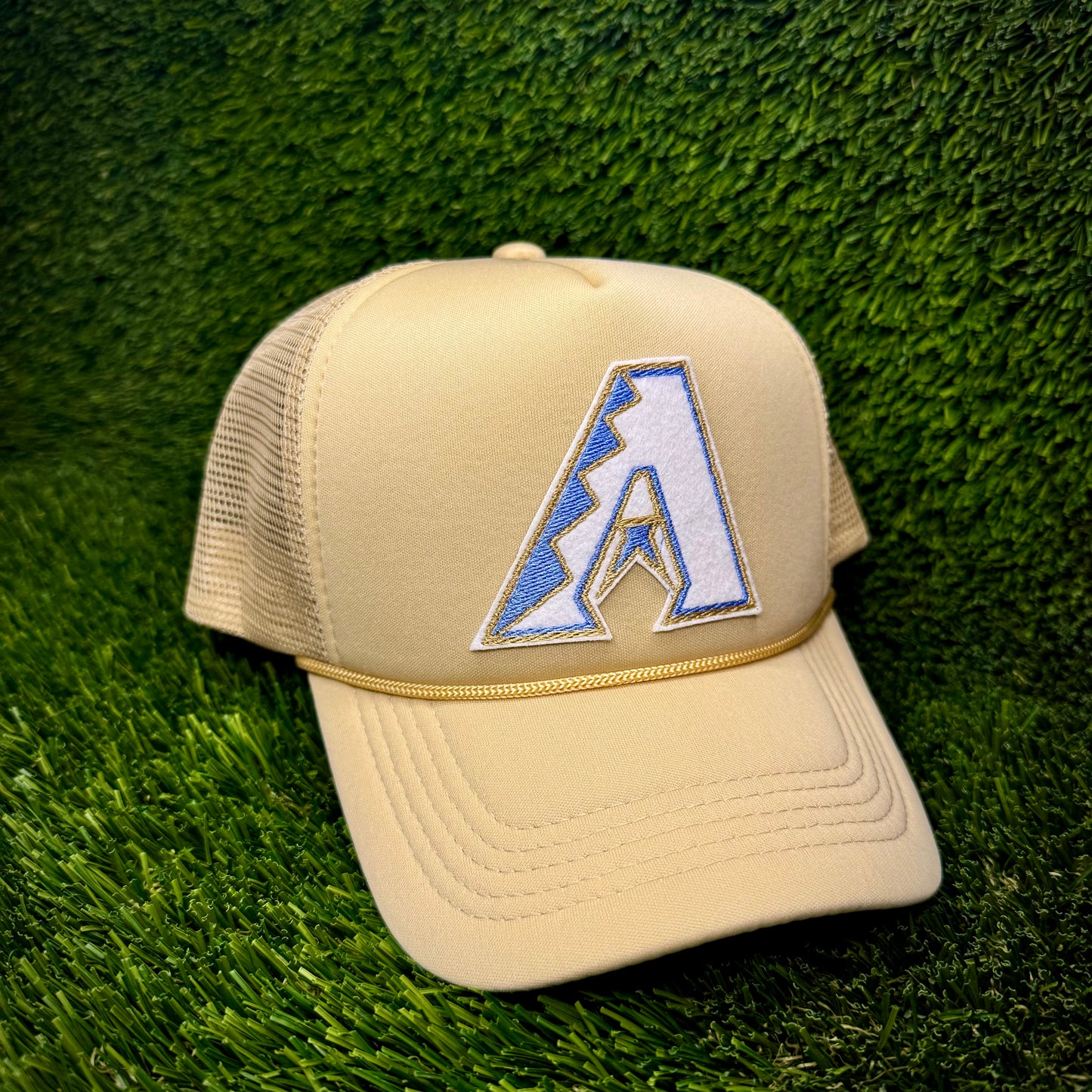 Arizona Diamondbacks White/Blue Logo Trucker Hat