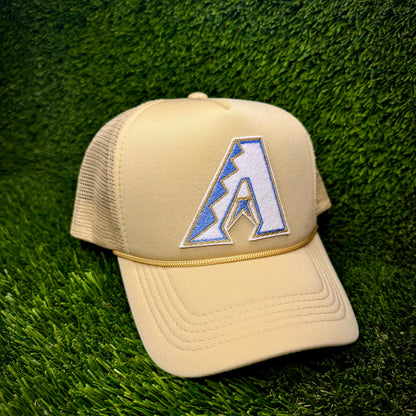 Arizona Diamondbacks White/Blue Logo Trucker Hat