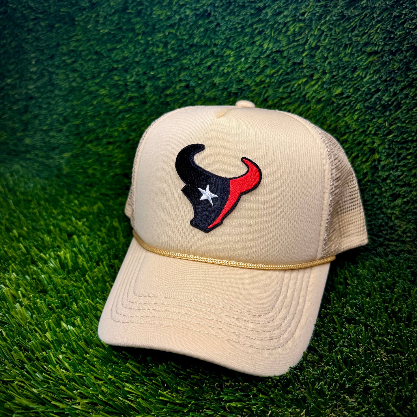 Houston Texans Black/Red Logo Trucker Hat