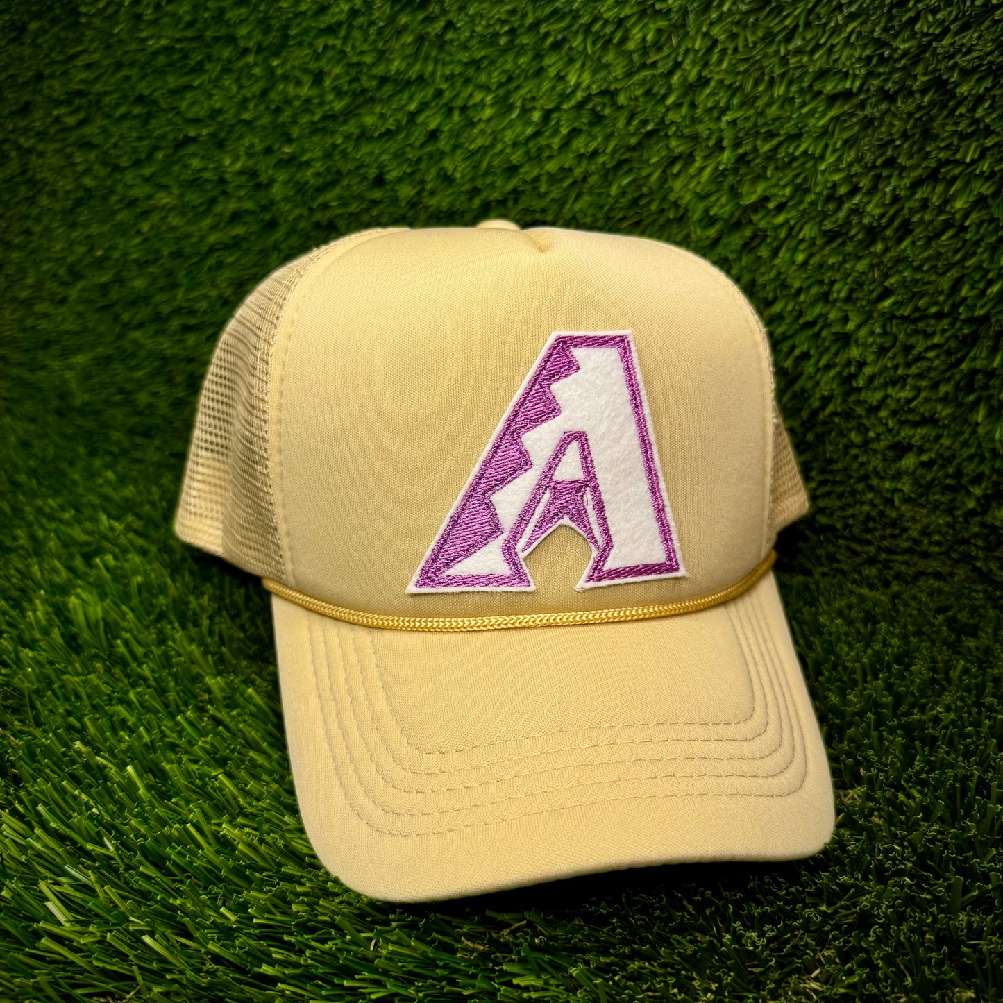 Arizona Diamondbacks White/Purple Logo Trucker Hat