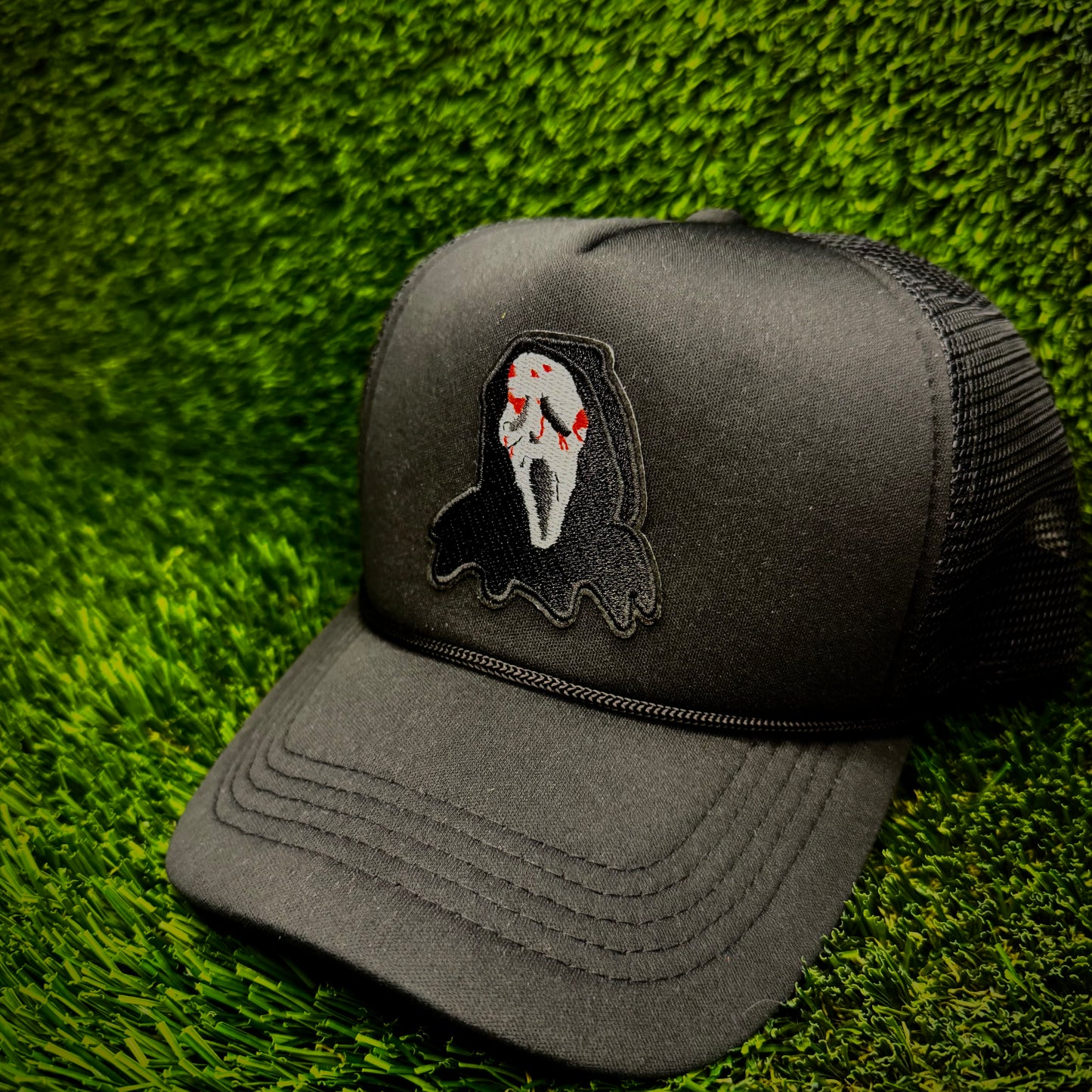 Ghostface Scream Halloween Trucker Hat