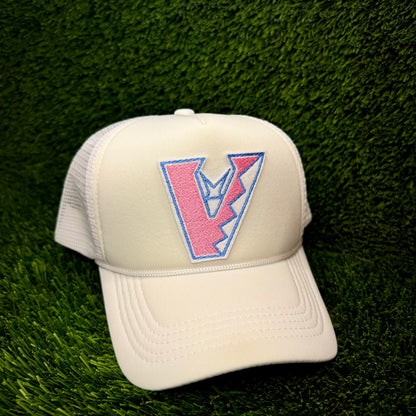 Arizona Diamondbacks Upside Down Pink/Blue Logo Trucker Hat