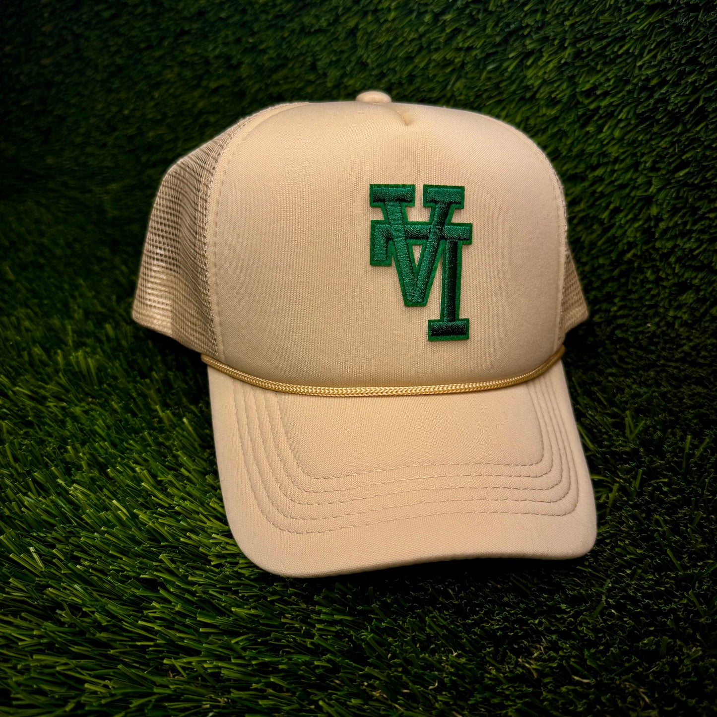 Los Angeles Dodgers Upside Down Green LA Logo Trucker Hat