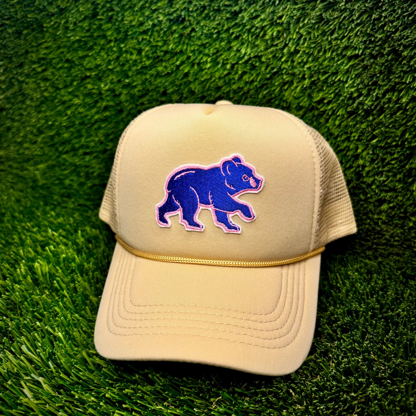 Chicago Cubs Blue/Pink Logo Trucker Hat