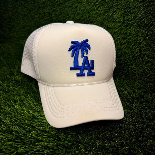 Los Angeles Dodgers LA Blue Palm Tree Trucker Hat