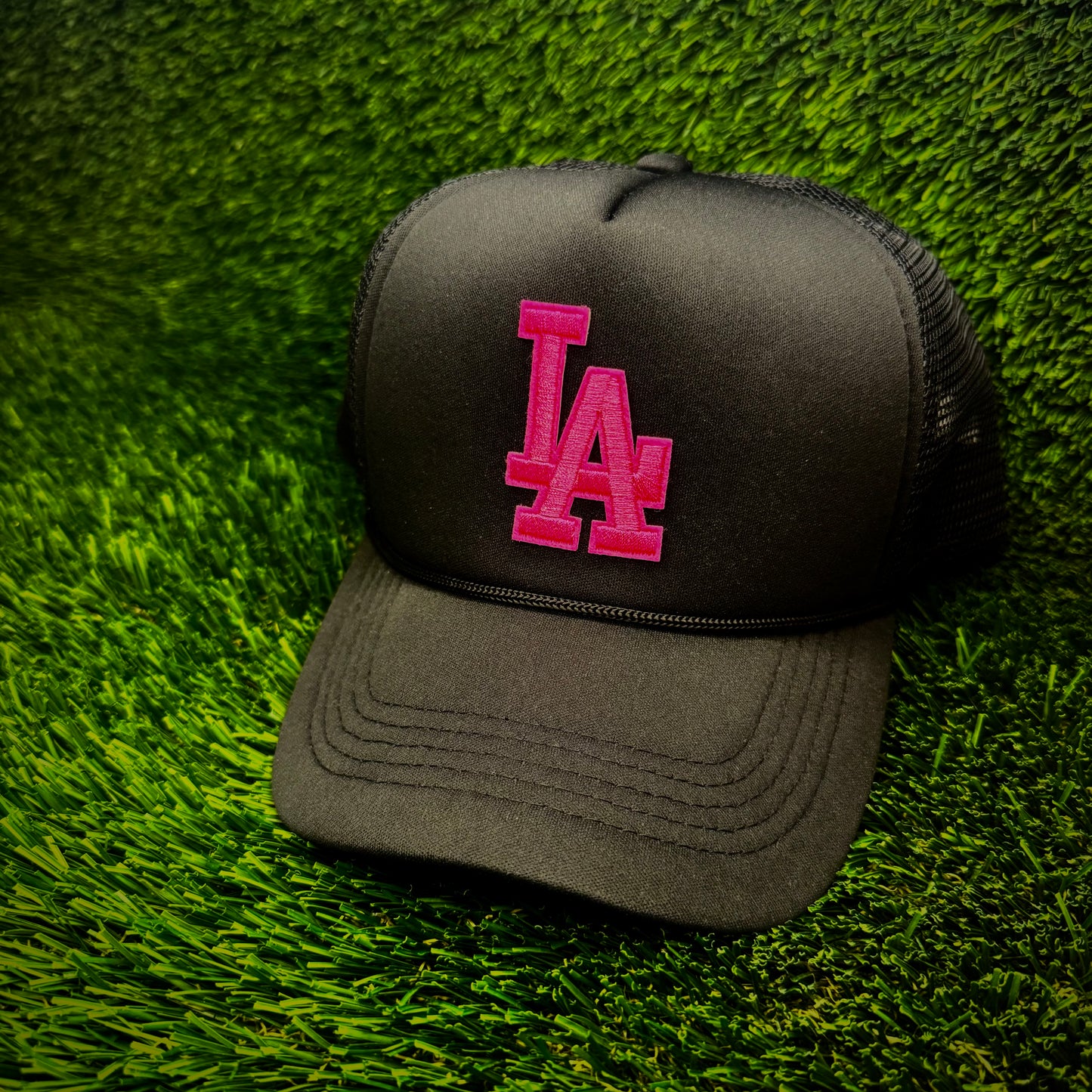 Los Angeles Dodgers Pink LA Logo Trucker Hat