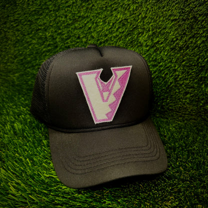 Arizona Diamondbacks Upside Down White/Purple Logo Trucker Hat