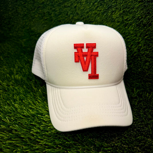 Los Angeles Dodgers Upside Down Red LA Logo Trucker Hat