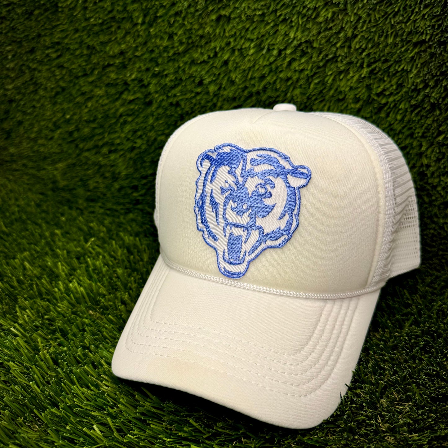 Chicago Bears White/Blue Logo Trucker Hat