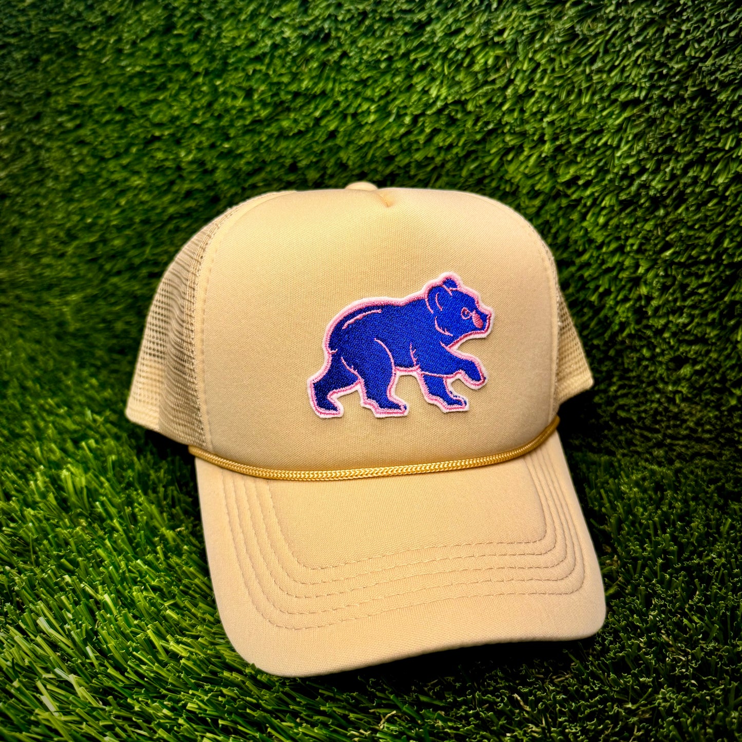 Chicago Cubs Blue/Pink Logo Trucker Hat