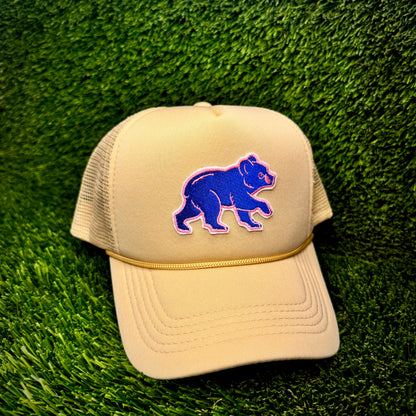 Chicago Cubs Blue/Pink Logo Trucker Hat
