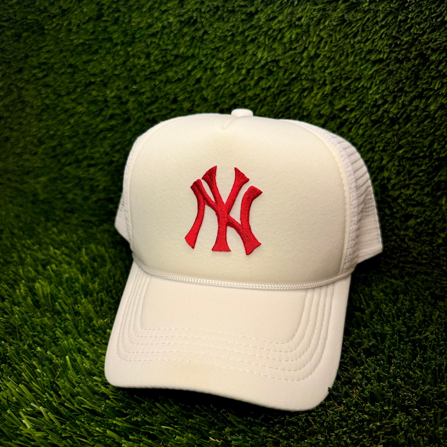 New York Yankees Red NY Trucker Hat