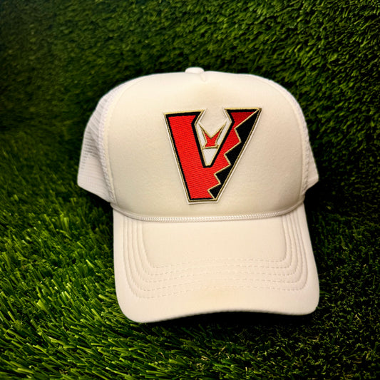 Arizona Diamondbacks Upside Down Red Logo Trucker Hat