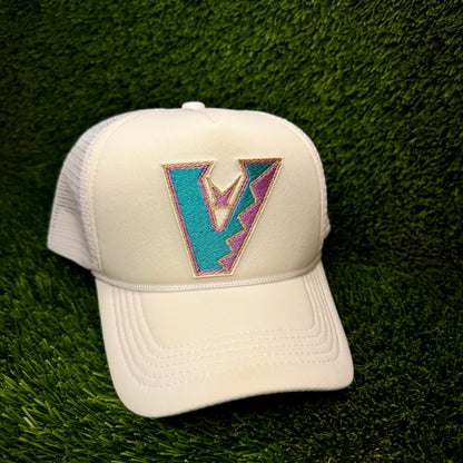 Arizona Diamondbacks Upside Down Teal Logo Trucker Hat