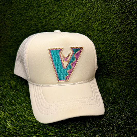 Arizona Diamondbacks Upside Down Teal Logo Trucker Hat