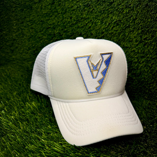 Arizona Diamondbacks Upside Down White/Blue Logo Trucker Hat