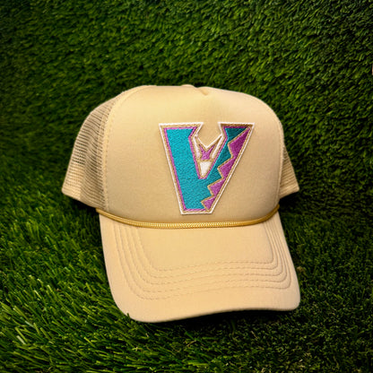 Arizona Diamondbacks Upside Down Teal Logo Trucker Hat