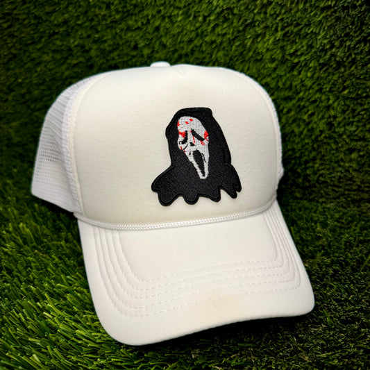 Ghostface Scream Halloween Trucker Hat