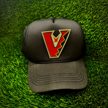 Arizona Diamondbacks Upside Down Red Logo Trucker Hat